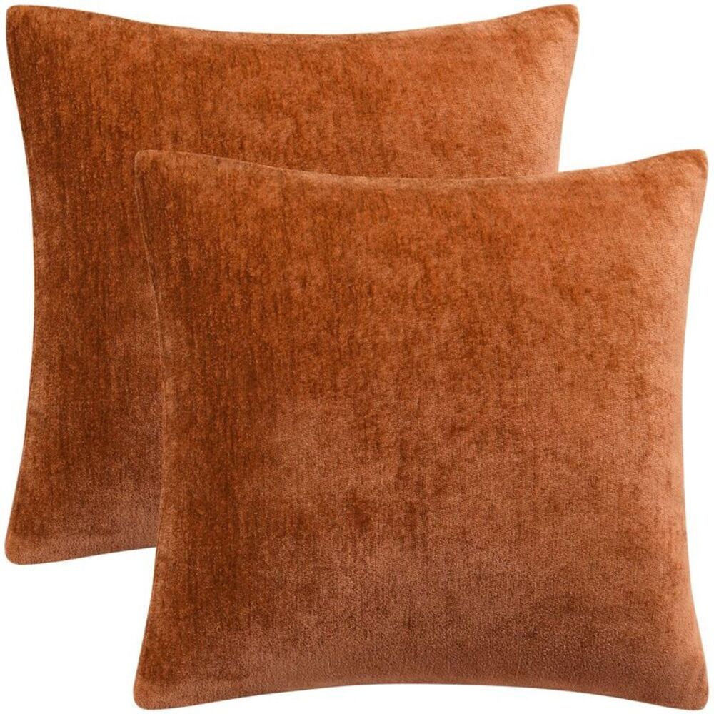 PiccoCasa -  Chenille Soft Decorative Cushion Water R Orange